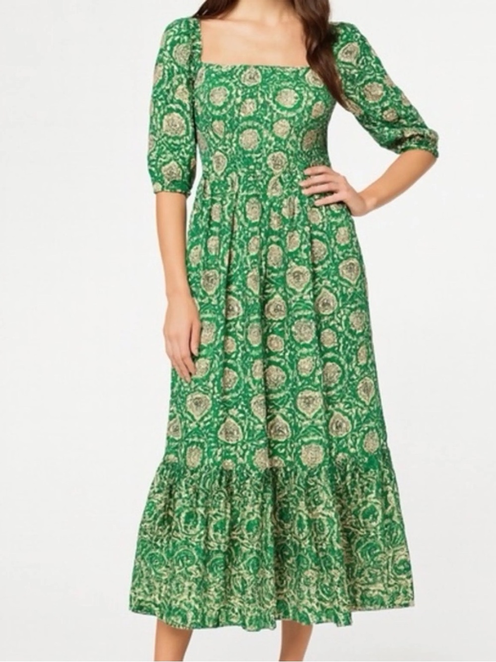 House of Harlow 1960 Green Floral Maxi Dress